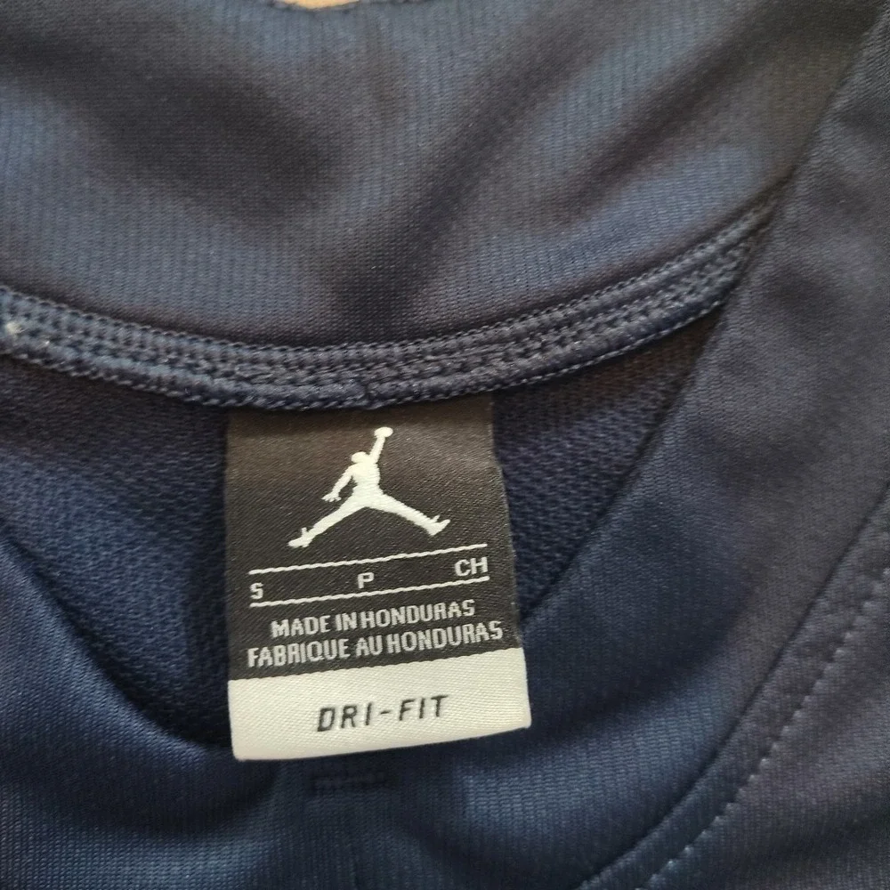 Nike Jordan Shirt Dri‎ Fit Small Sleeveless Basketball Jersey Blue y2k vtg